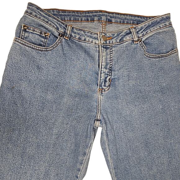 3 Sisters Stretch Denim Straight Leg Embellished Jeans with Bows Size 10 - Picture 5 of 12